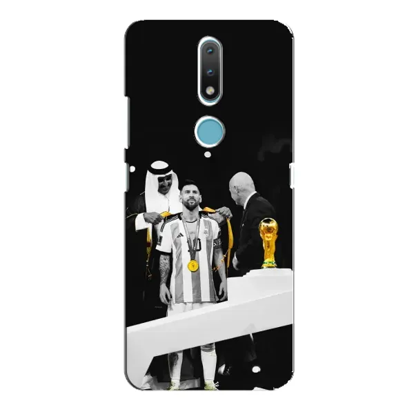 Чехол с принтом «Месси в накидке» для Nokia 2.4 Чехол с принтом «Месси в накидке» для Nokia 2.4