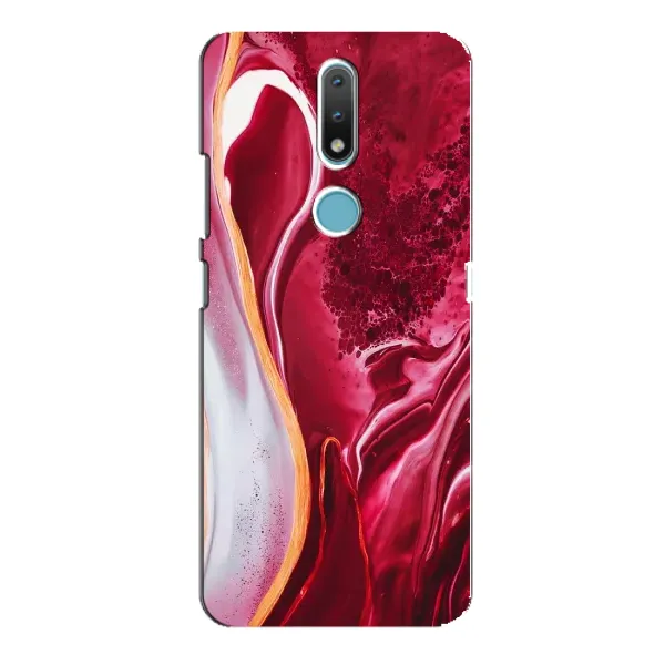 Чохол з принтом «Мрамор червоний» для Nokia 2.4