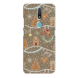 Новорічні, Святкові Чохли для Nokia 2.4 - 2024 год (Новорічні пряники)