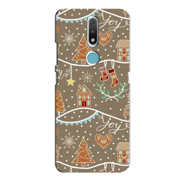 Чехол с принтом «Новогодние пряники» для Nokia 2.4