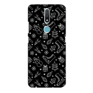 Новорічні, Святкові Чохли для Nokia 2.4 - 2024 год (Новорічний фон)