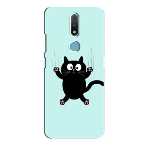 Чохол з принтом для Nokia 2.4 (AlphaPrint) Модні коти (Падаючий кіт)