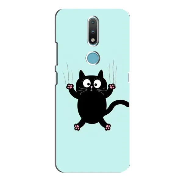 Чехол с принтом «Падающий кот» для Nokia 2.4