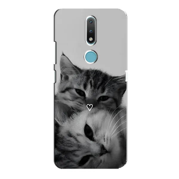 Чехол с принтом «Пара котов» для Nokia 2.4