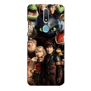 Чехол с принтом «Персонажи дракона» для Nokia 2.4
