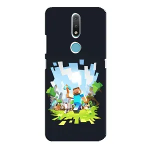 Чохол Майнкрафт на Nokia 2.4 (AlphaPrint) Minecraft (персонажі Minecraft)