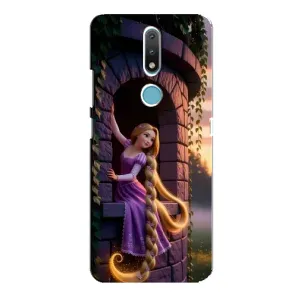 Чехол с принтом «Рапунцель на башне» для Nokia 2.4