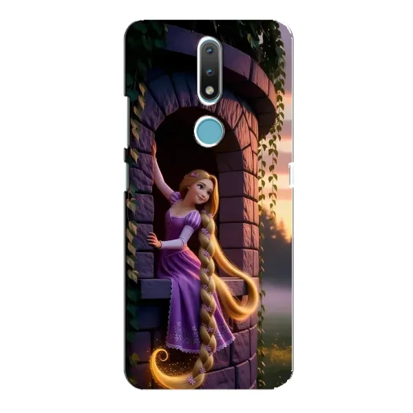 Чехол с принтом «Рапунцель на башне» для Nokia 2.4