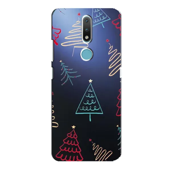 Чехол с принтом «Рождественские елки» для Nokia 2.4