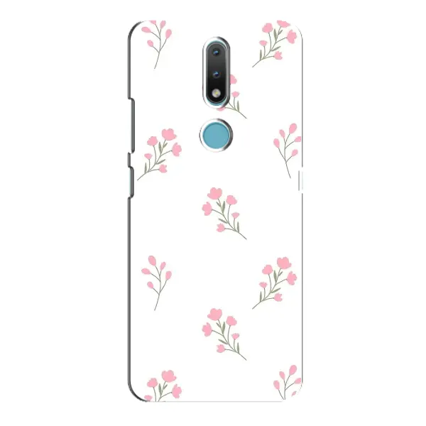 Чохол з принтом «Рожеві квіти» для Nokia 2.4