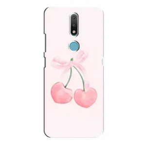 Чохол з розовим принтом для Nokia 2.4 (Рожеві вишні)