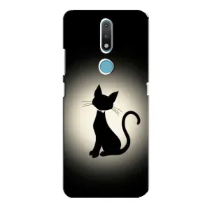 Чохол з принтом для Nokia 2.4 (AlphaPrint) Модні коти (Силует котика)