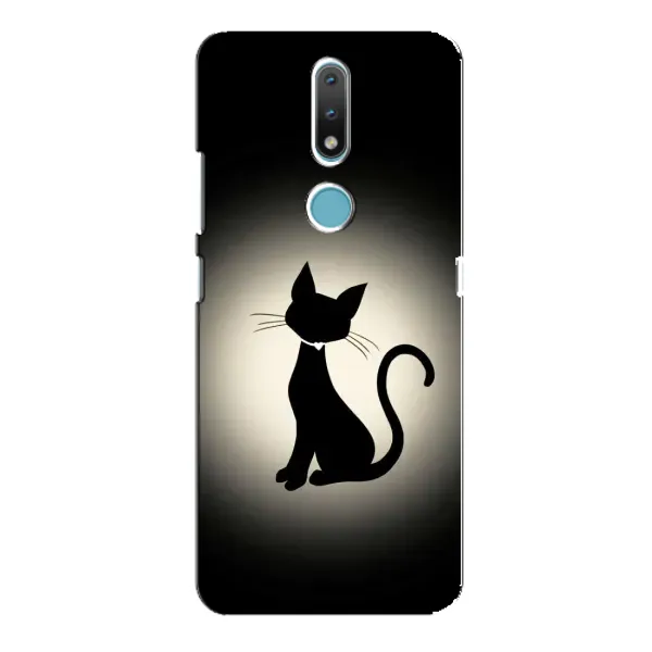 Чехол с принтом «Силуэт котика» для Nokia 2.4