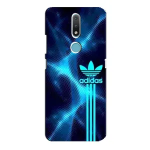 Чохли Адидас для Nokia 2.4 (AlphaPrint) (Синій Адідас)