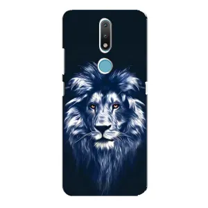 Чохол з картинкою ЛЕВ для Nokia 2.4 (VPrint) (Синій Лев)