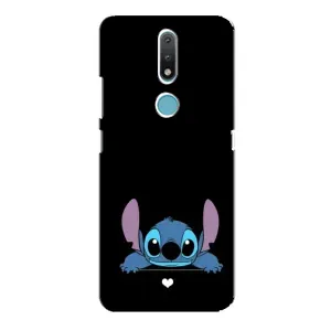 Чехол с принтом «Стич на черном» для Nokia 2.4