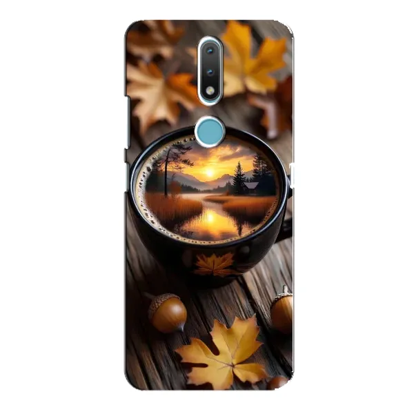 Чехол с принтом «Темный кофе» для Nokia 2.4