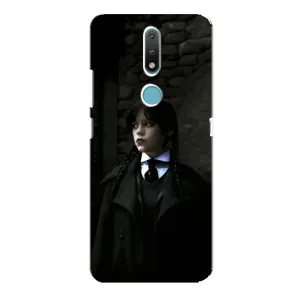 Чехол с принтом «Темный стиль Уэнздей» для Nokia 2.4
