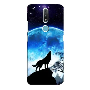 Захисні чохли для Нокія 2.4 (AlphaPrint) (ХІТ продаж) ВОВК (Вовк на місяць)