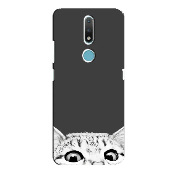 Чохол з принтом «Виглядає котик» для Nokia 2.4 Чохол з принтом «Виглядає котик» для Nokia 2.4
