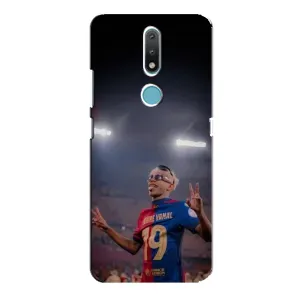 Чехол с футболистом Ламин Ямаль Nokia 2.4 (Ямаль на стадионе)