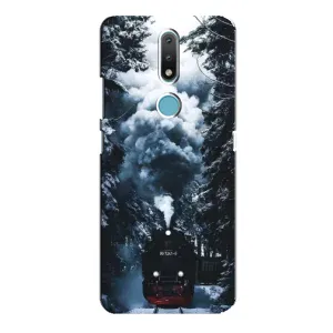 Новорічні, Святкові Чохли для Nokia 2.4 - 2024 год (Зимовий потяг)