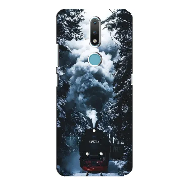 Чехол с принтом «Зимний поезд» для Nokia 2.4
