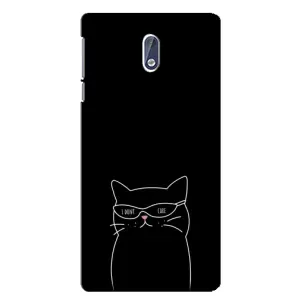 Чохол з принтом «Байдужий кіт» для Nokia 3.1