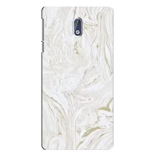 Мраморный чехол на Nokia 3.1 (VPrint) (Белый мрамор)