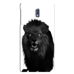 Чехлы с картинками животных Nokia 3.1 (Черный ЛЕВ)
