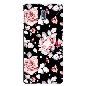 Чехлы с Цветами для Nokia 3.1 (VPrint) (Цветочки на черном)