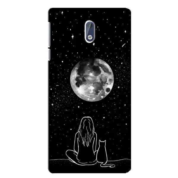 Чохол з принтом «Дівчина з котом» для Nokia 3.1 Чохол з принтом «Дівчина з котом» для Nokia 3.1