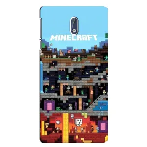 Чохол Майнкрафт на Nokia 3.1 (AlphaPrint) Minecraft (фон Minecraft)