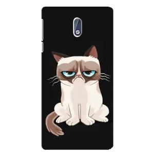 Чохол з принтом для Nokia 3.1 (AlphaPrint) Модні коти (Сумний кіт)