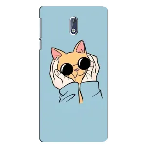 Чохол на Нокіа 3.1 з Котиками (VPrint) (Котик в окулярах)