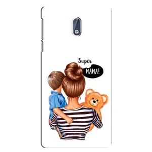 Чохол з друком для Nokia 3.1 - (Мама з дитинкою) (AlphaPrint) (Мама з синочком)