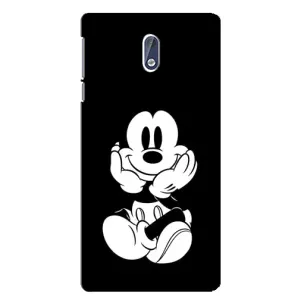 Міккі Маус чохол для Nokia 3.1 (AlphaPrint - Мультяшні) (Маус на чорному)