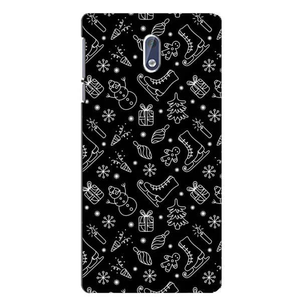 Чехол с принтом «Новогодний фон» для Nokia 3.1