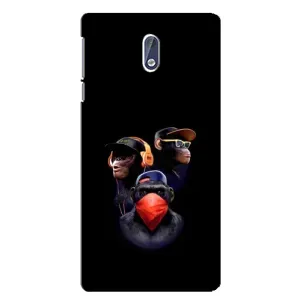 Чехол с Обезьянами Nokia 3.1 - (AlphaPrint) (Три обезьяны)