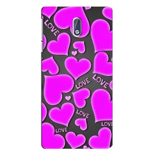 Чехлы для любимой на Нокіа 3.1 (VPrint) (Pink hearts)