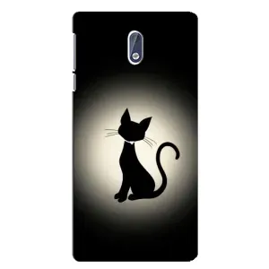 Чохол з принтом для Nokia 3.1 (AlphaPrint) Модні коти (Силует котика)