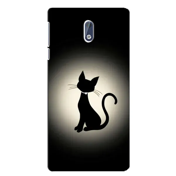 Чохол з принтом «Силует котика» для Nokia 3.1