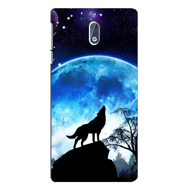 Чехол с принтом «Волк на луну» для Nokia 3.1