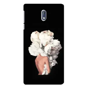 Чехлы (ART) Цветы на Nokia 3 (VPrint) (Белые цветы)