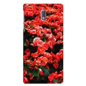 Чехлы с Цветами для Nokia 3 (VPrint) (Цветы красные)