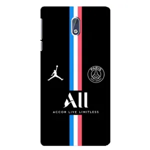 Чохли PSG для Nokia 3 (AlphaPrint) (футболка ПСЖ)