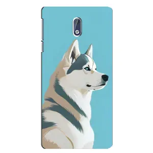 Чохол з Хаскі Nokia 3 - (AlphaPrint) (Хаскі арт)