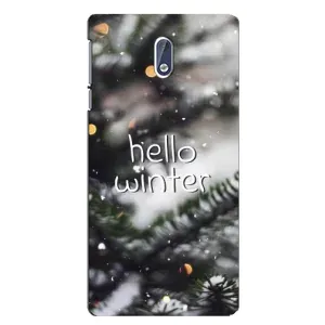 Новогодние, Праздничные Чехлы для Nokia 3 - 2024 год (Hello winter)