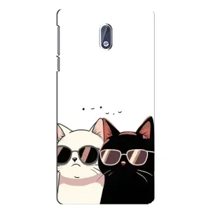 Чохол з малюнком кіт на Nokia 3 (Коти в окулярах)