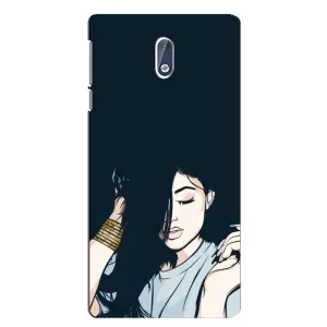 Чохол з друком для Nokia 3 - (Мода) (AlphaPrint) (Гарна дівчина)